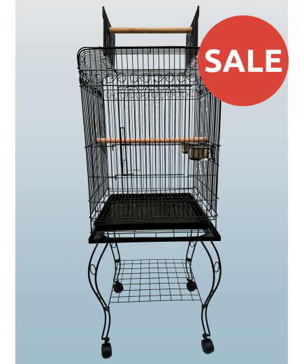 Parrot-Supplies Hawaii Parrot Cage With Stand Black